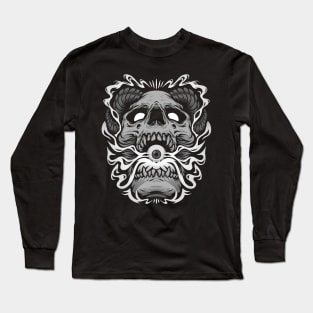 Horned Skull Long Sleeve T-Shirt